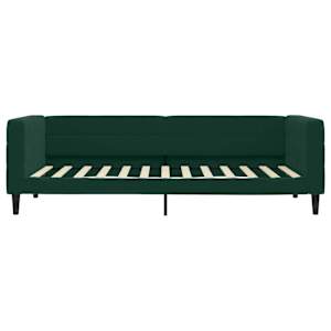 Válenda s přistýlkou a zásuvkami tmavě zelená 90 x 200 cm samet - obrázek 7