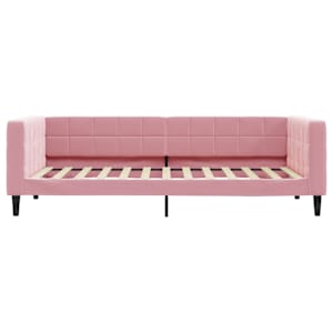 Válenda s přistýlkou a zásuvkami růžová 100 x 200 cm samet - obrázek 7