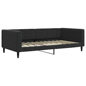 Válenda s přistýlkou a zásuvkami černá 100 x 200 cm samet - obrázek 6