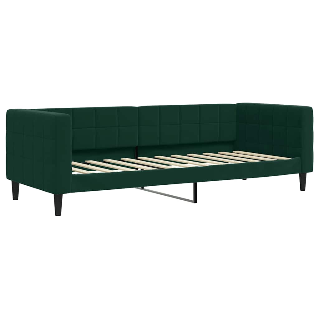 vidaXL Slaapbank onderschuifbed en lades 80x200 cm fluweel donkergroen groen, foto 4