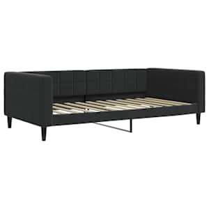 Válenda s přistýlkou a zásuvkami černá 100 x 200 cm samet - obrázek 4