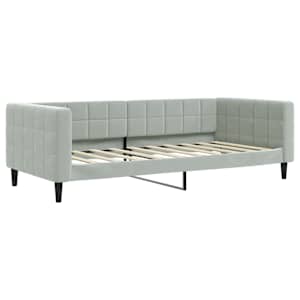 vidaXL Daybed with Mattress Light Grey 90x190 cm Velvet