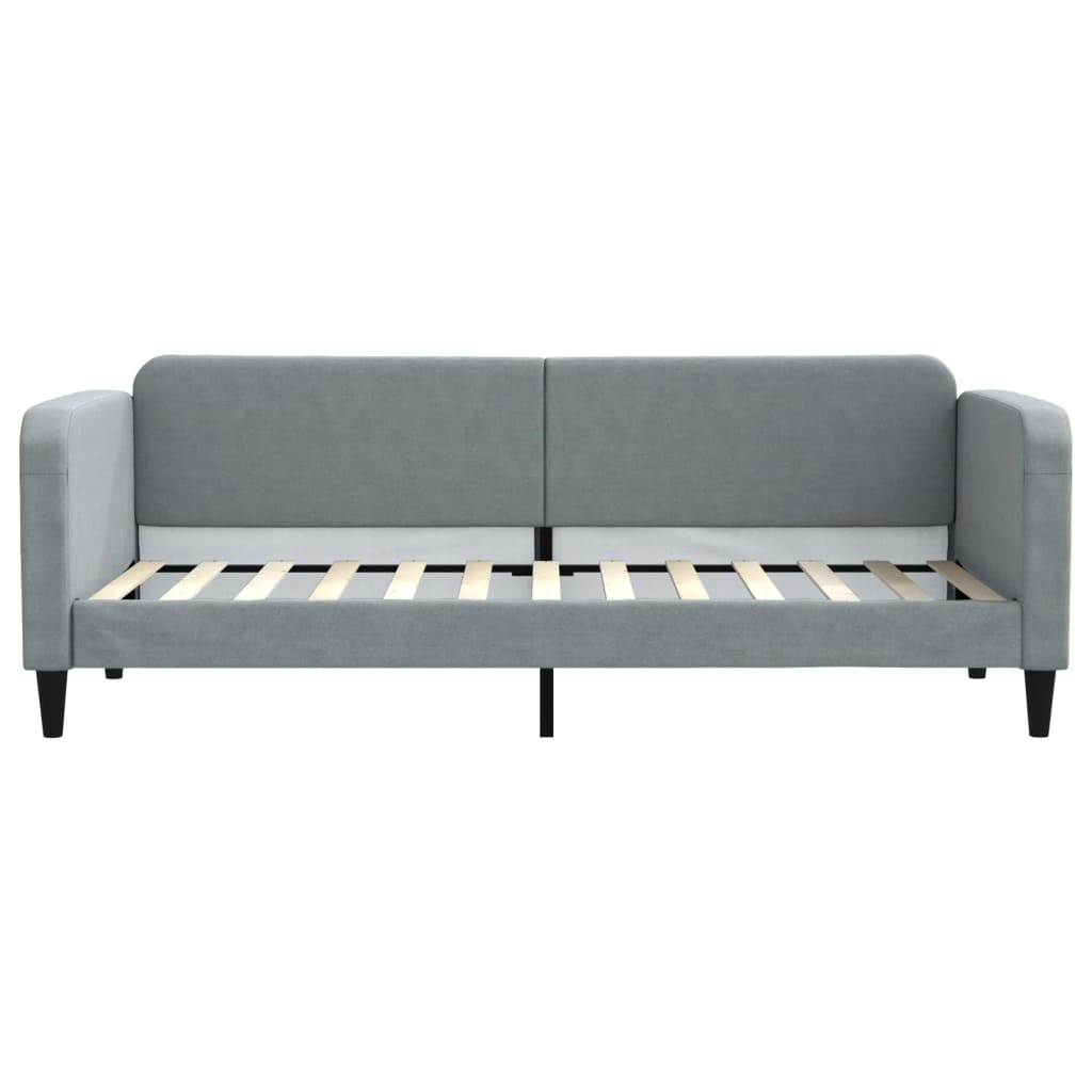 vidaXL Slaapbank met matras 80x200 cm stof lichtgrijs grijs, foto 4