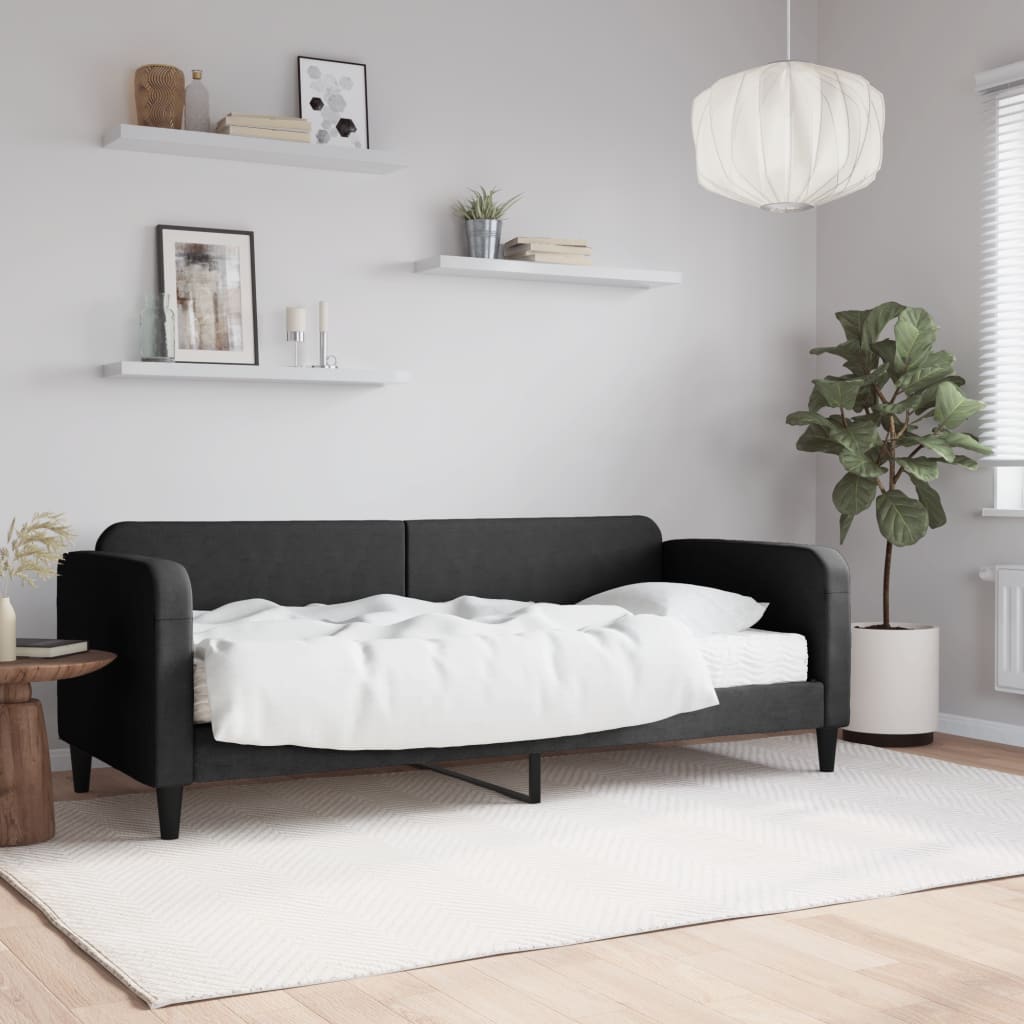 vidaXL daybed med madras 80x200 cm stof sort