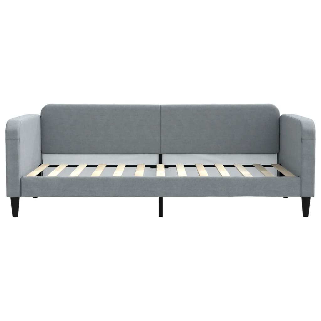vidaXL Slaapbank met matras 90x200 cm stof lichtgrijs grijs, foto 4
