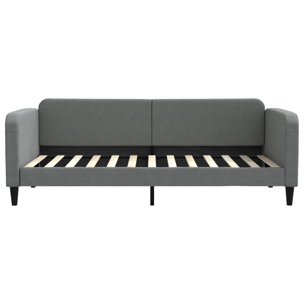 vidaXL Slaapbank met matras 90x200 cm stof donkergrijs grijs, foto 4