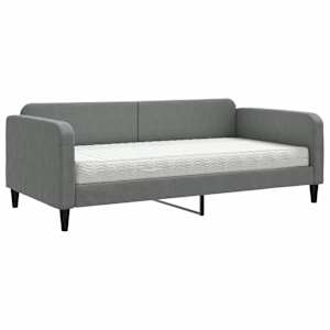 Válenda s matrací tmavě šedá 100 x 200 cm textil - obrázek 2