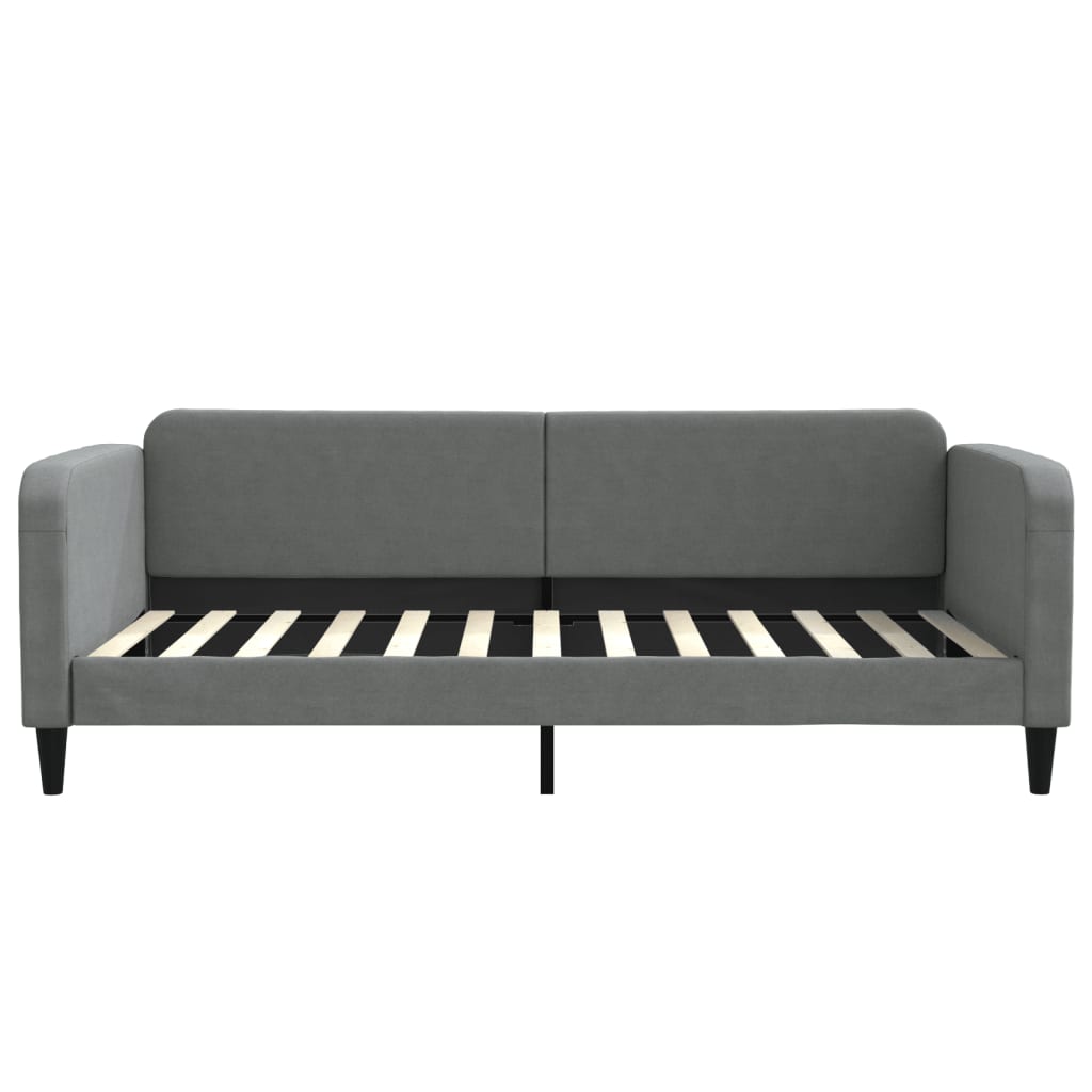 vidaXL Slaapbank met matras 100x200 cm stof donkergrijs grijs, foto 4