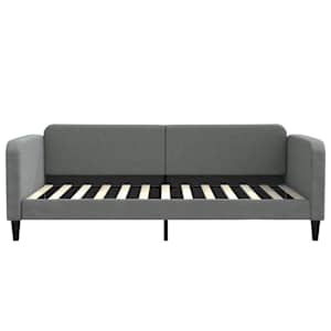 Válenda s matrací tmavě šedá 100 x 200 cm textil - obrázek 4