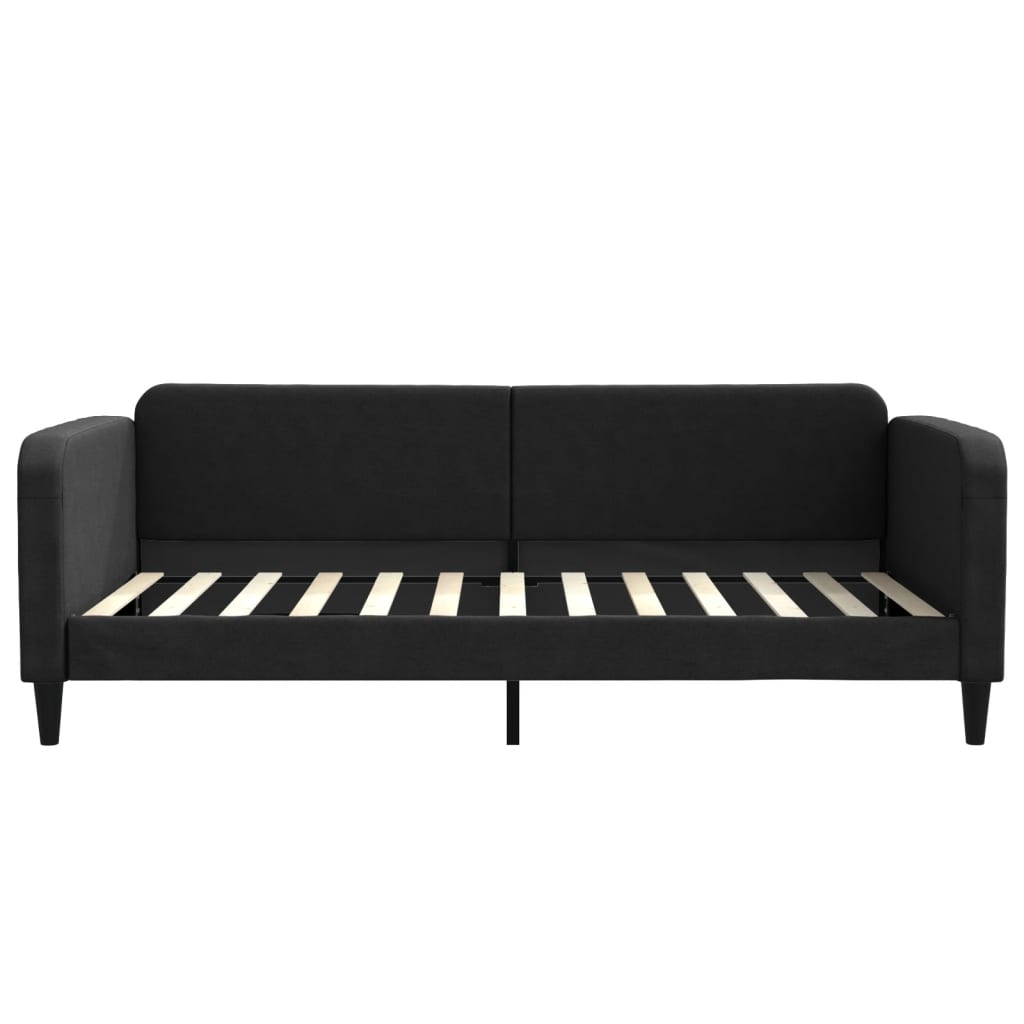 vidaXL Slaapbank met matras 100x200 cm stof zwart, foto 4