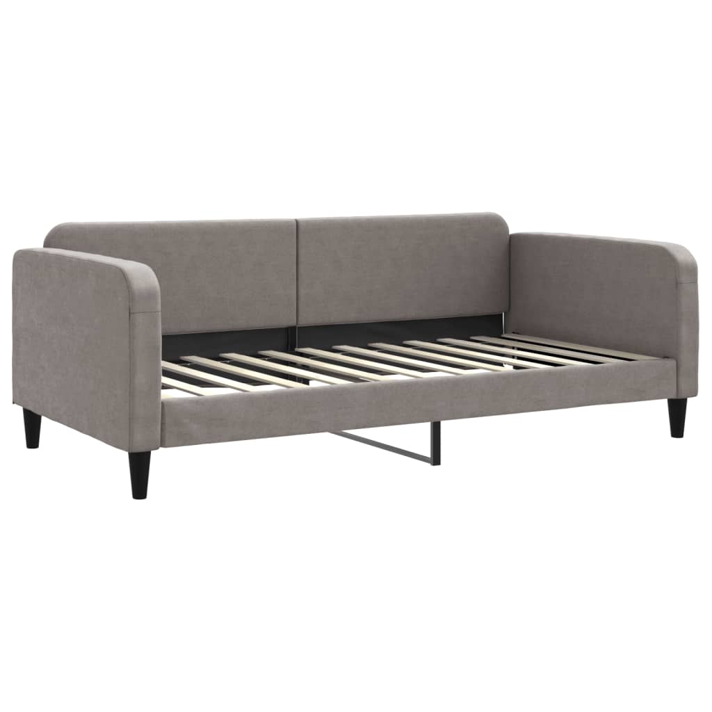 vidaXL Slaapbank met matras 100x200 cm stof taupe, foto 2