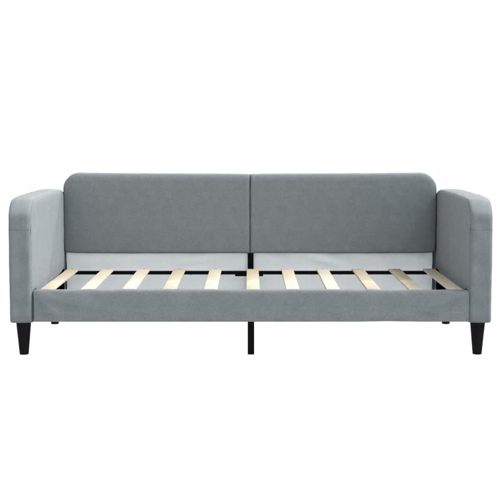 vidaXL Slaapbank met matras 90x190 cm stof lichtgrijs grijs, foto 4