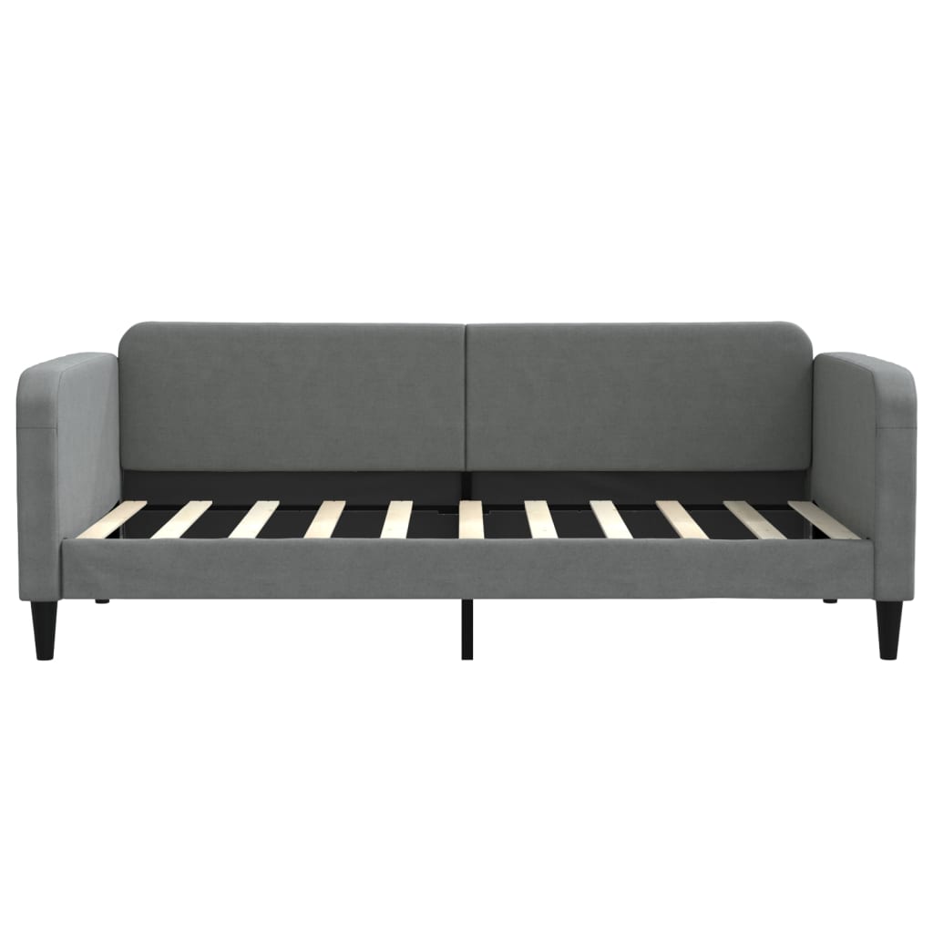 vidaXL Slaapbank met matras 90x190 cm stof donkergrijs grijs, foto 4