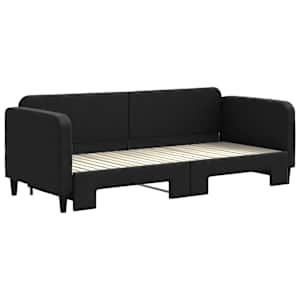 Válenda s přistýlkou černá 80 x 200 cm textil - obrázek 3