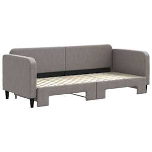 Válenda s přistýlkou taupe 80 x 200 cm textil - obrázek 3