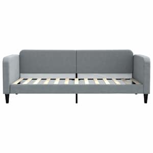 Válenda s přistýlkou světle šedá 90 x 200 cm textil - obrázek 7