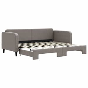 Válenda s přistýlkou taupe 90 x 200 cm textil - obrázek 2