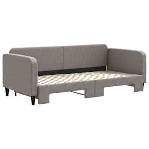Válenda s přistýlkou taupe 90 x 200 cm textil - obrázek 3