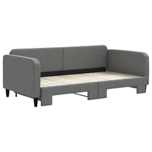 Válenda s přistýlkou tmavě šedá 100 x 200 cm textil - obrázek 3