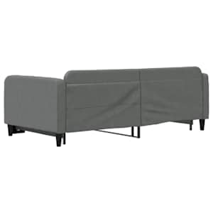 Válenda s přistýlkou tmavě šedá 100 x 200 cm textil - obrázek 5