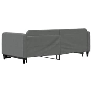 Válenda s přistýlkou tmavě šedá 90 x 190 cm textil - obrázek 5