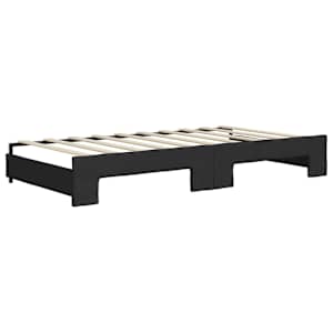 Válenda s přistýlkou černá 90 x 190 cm textil - obrázek 8