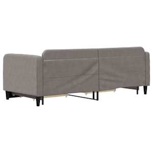 Válenda s přistýlkou a zásuvkami taupe 80 x 200 cm textil - obrázek 5