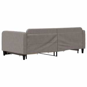 Válenda s přistýlkou a zásuvkami taupe 100 x 200 cm textil - obrázek 5