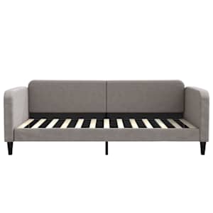 Válenda s přistýlkou a zásuvkami taupe 100 x 200 cm textil - obrázek 7