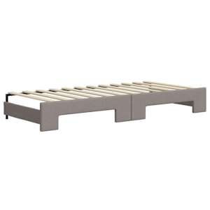 Válenda s přistýlkou a zásuvkami taupe 100 x 200 cm textil - obrázek 8