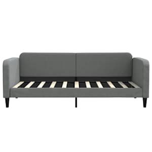 Válenda s přistýlkou a zásuvkami tmavě šedá 90 x 190 cm textil - obrázek 7