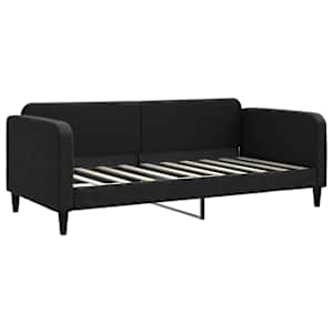 Válenda s přistýlkou a zásuvkami černá 90 x 190 cm textil - obrázek 6