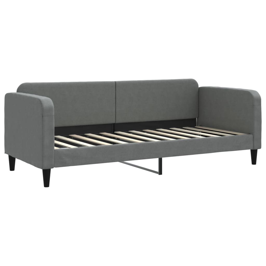 vidaXL Slaapbank onderschuifbed en lades 80x200 cm stof donkergrijs grijs, foto 4