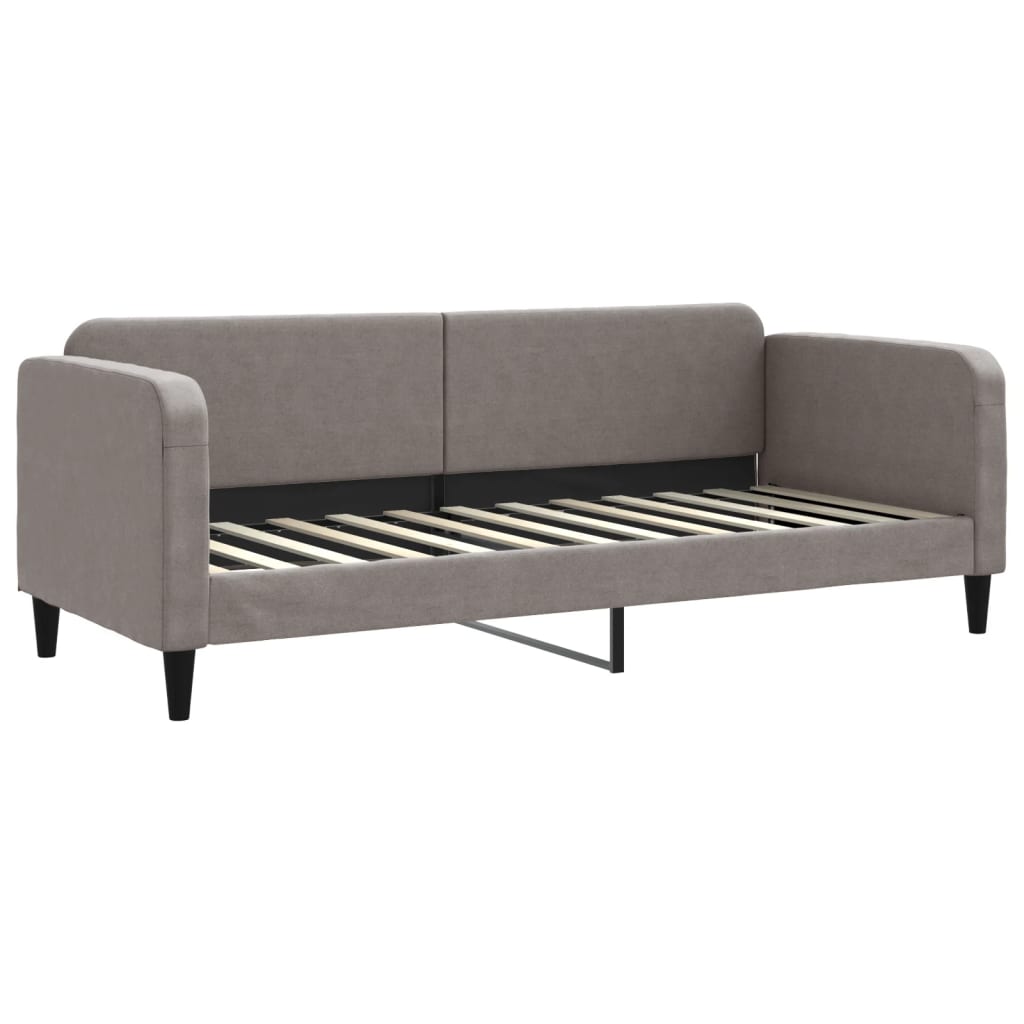 vidaXL Slaapbank met onderschuifbed en lades 80x200 cm stof taupe, foto 4