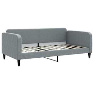 Válenda s přistýlkou a světle šedá 100 x 190 cm textil - obrázek 6