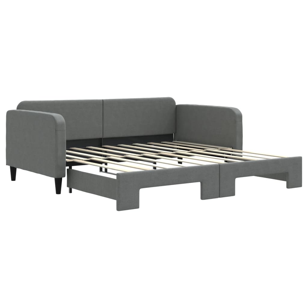 vidaXL Slaapbank 100x190 cm stof lichtgrijs