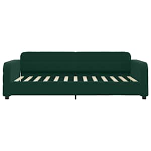 Válenda s matrací tmavě zelená 80 x 200 cm samet - obrázek 4
