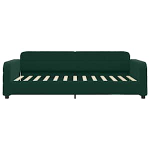 Válenda s matrací tmavě zelená 100 x 200 cm samet - obrázek 4