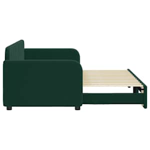 Válenda s přistýlkou tmavě zelená 80 x 200 cm samet - obrázek 4