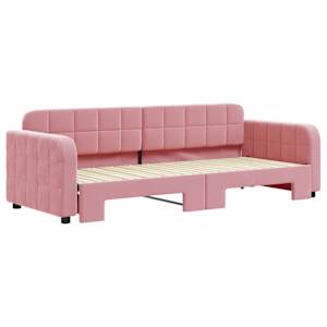 vidaXL Tagesbett Ausziehbar Rosa 80x200 cm Samt