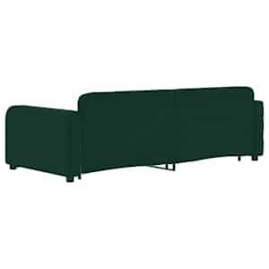Válenda s přistýlkou tmavě zelená 90 x 200 cm samet - obrázek 5