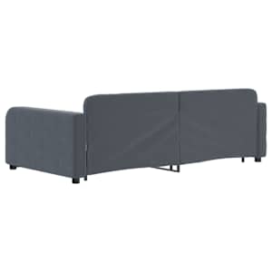 Válenda s přistýlkou tmavě šedá 100 x 200 cm samet - obrázek 5