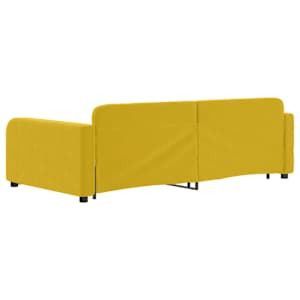 Válenda s přistýlkou žlutá 100 x 200 cm samet - obrázek 5