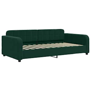 Válenda s přistýlkou a matracemi tmavě zelená 90 x 200 cm samet - obrázek 4