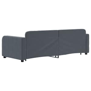 Válenda s přistýlkou a zásuvkami tmavě šedá 80 x 200 cm samet - obrázek 5