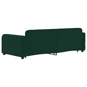 Válenda s přistýlkou a zásuvkami tmavě zelená 90 x 200 cm samet - obrázek 5