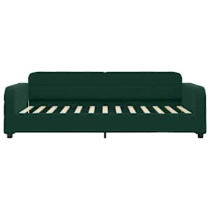 Válenda s přistýlkou a zásuvkami tmavě zelená 100x200 cm samet - obrázek 7