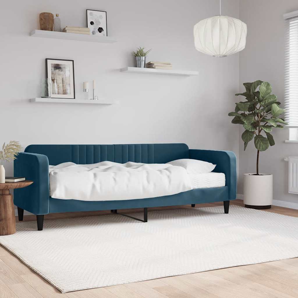 vidaXL daybed med madras 80x200 cm velour blå