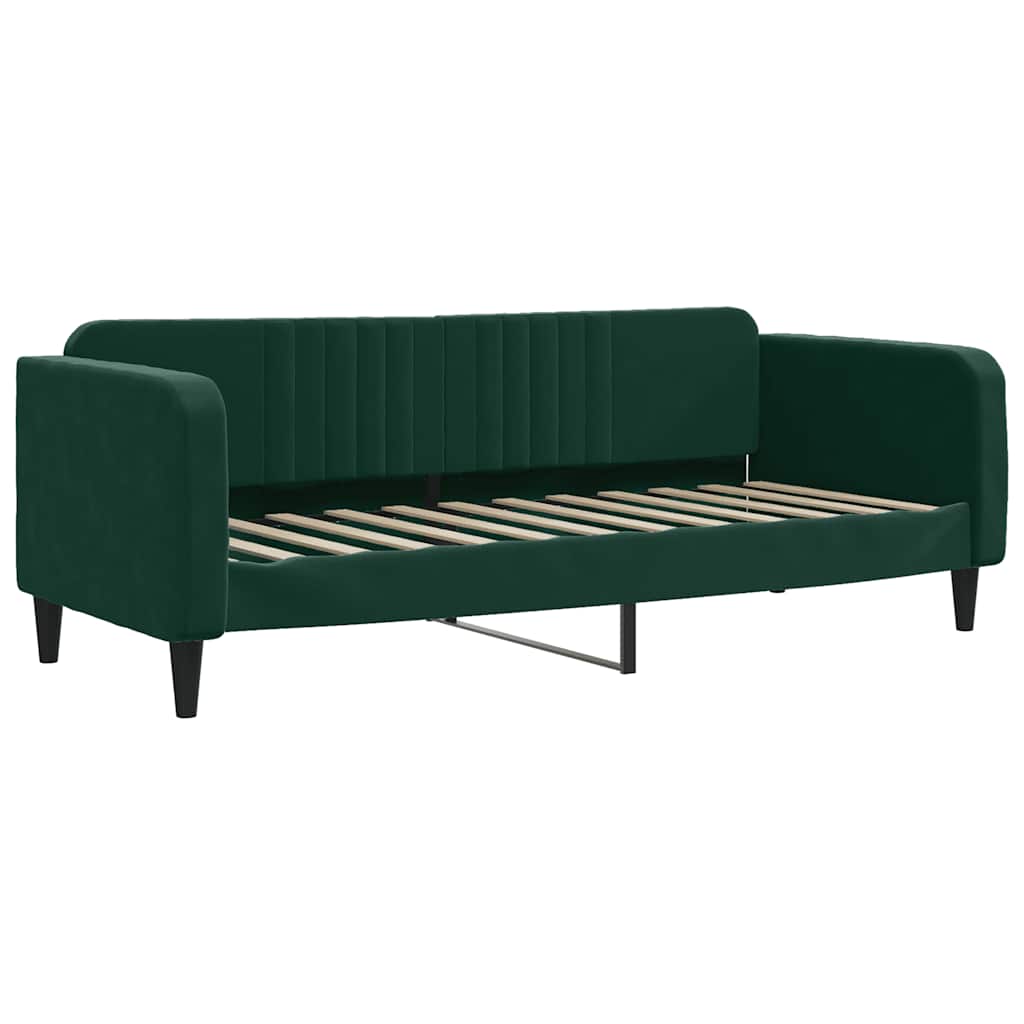 vidaXL Slaapbank met matras 80x200 cm fluweel donkergroen groen, foto 2