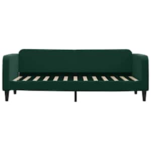 Válenda s matrací tmavě zelená 80 x 200 cm samet - obrázek 4